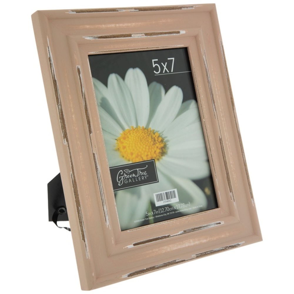 4 NWT Pink Distressed Wood 5x7 Photo Frames